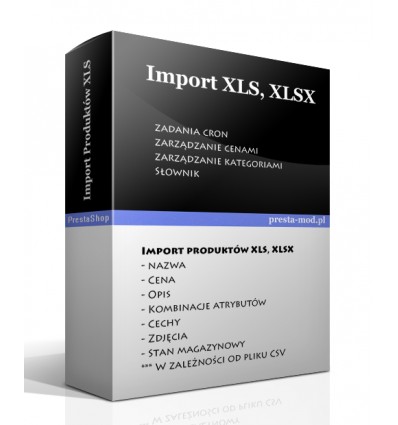 Import produktów XLS, XLSX