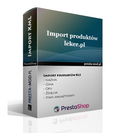 Import produktów XML leker.pl - PrestaShop