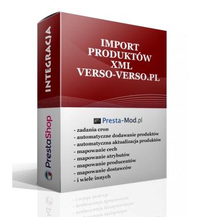 Import produktów XML - verso
